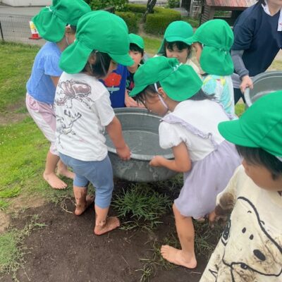 泥んこ遊び　～年長・年中～