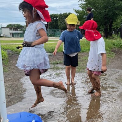 泥んこ遊び　～年長・年中～