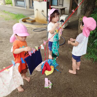 洗濯ジャブジャブ　～もも組～
