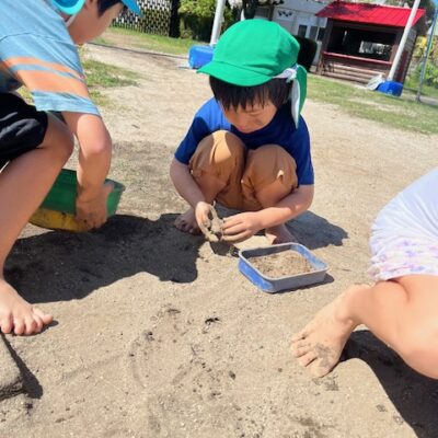 泥んこ遊び　～年長～